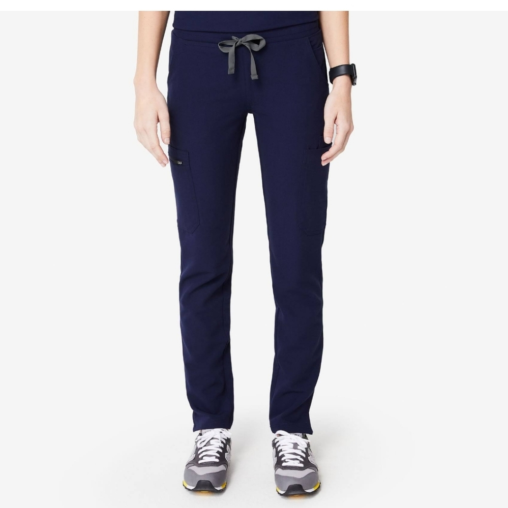 Navy Yola skinny scrub pants